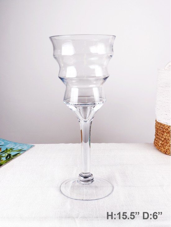 GOBLET STYLE GLASS VASE